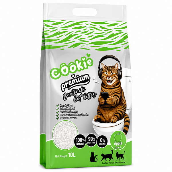 Cookie Premium Bentonite Cat Litter – Apple Scent