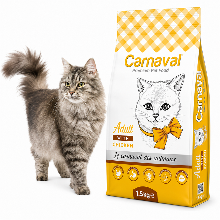 Carnaval Premium Adult Cat Food – Chicken (1.5kg)
