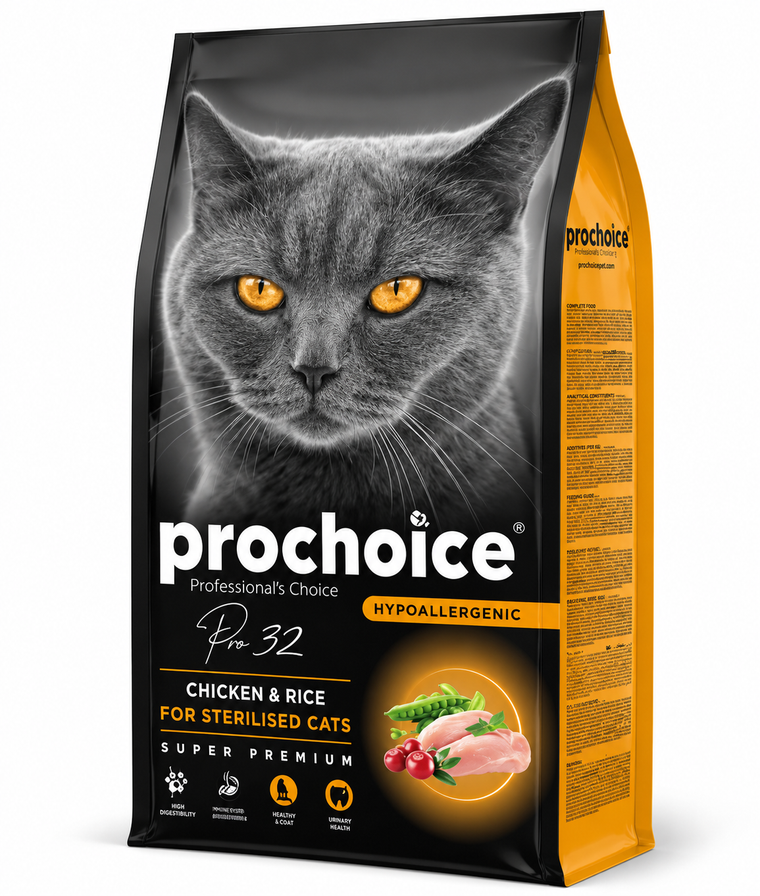 Prochoice Sterlised Adult Dry Cat Food-Chicken And Rice